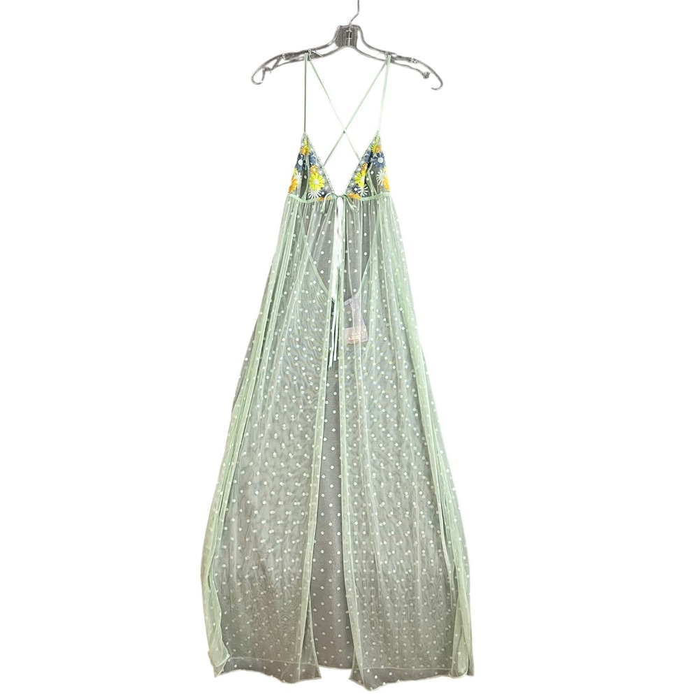 NWT Savage X Fenty Free Spirit Maxi Slip Dress Womens XS Retro Coquette